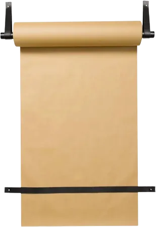 Leren Wandrolhouder met Papier 6 x 63 cm